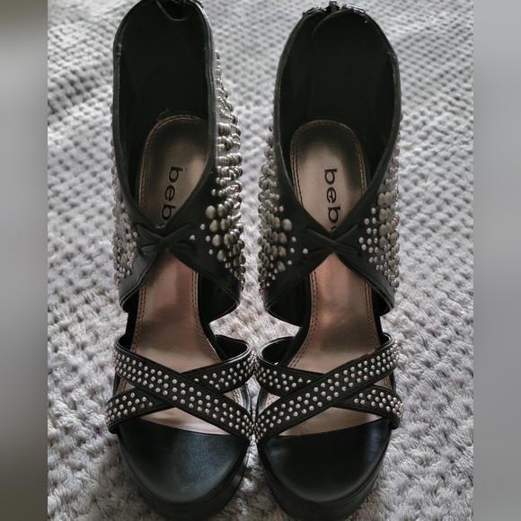 Bebe Black High Heels Platforms - Picture 3 of 7